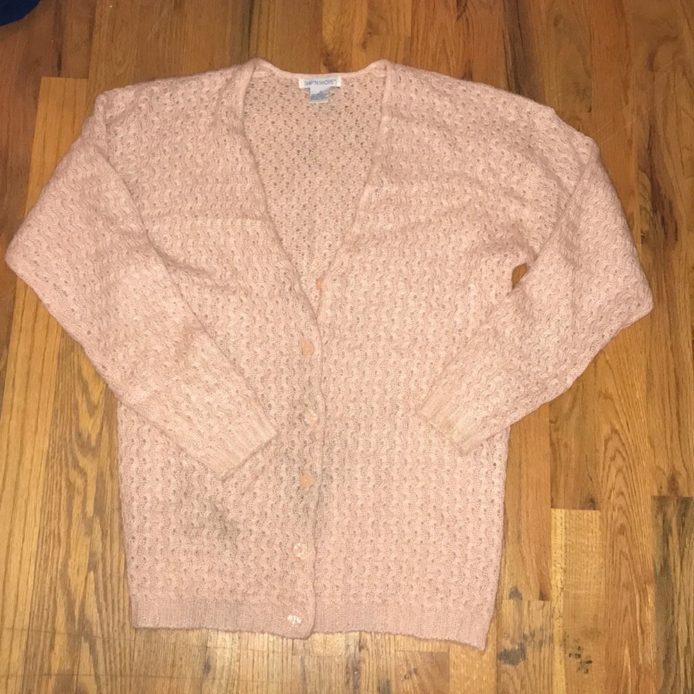 Ship N Shore pink cardigan